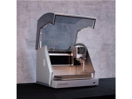 Makera Carvera Desktop CNC Machine right side and opened the lid